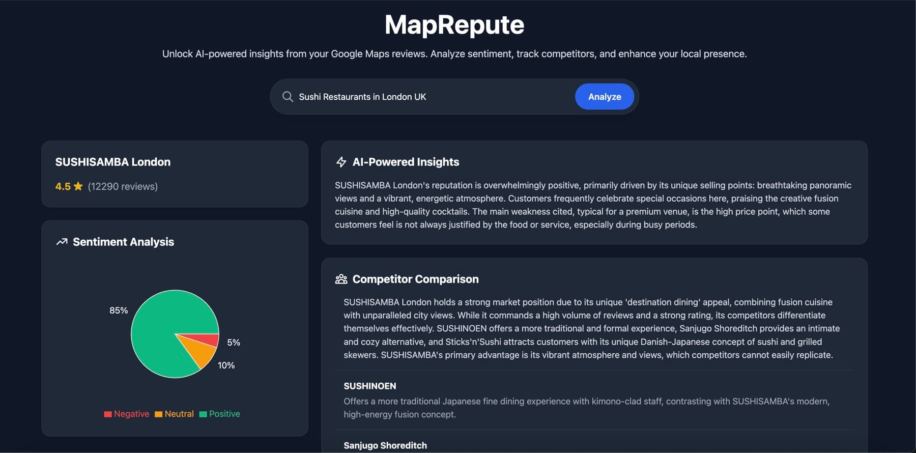 MapRepute screenshot